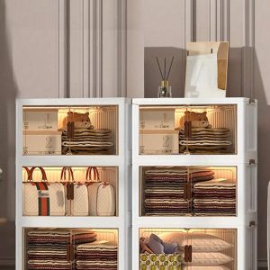 2–5 Layer Plastic Storage Bins – Collapsible with Wheels