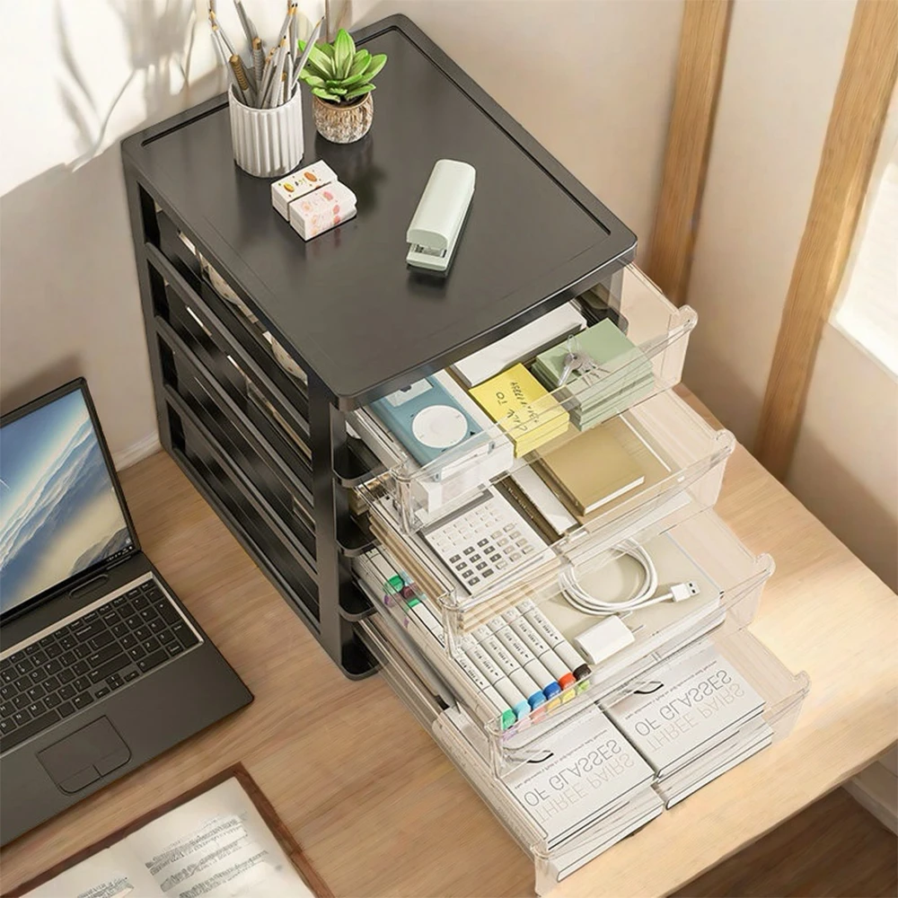 2–6 Layer Desktop Storage Box – Plastic Drawer Organizer - Image 5