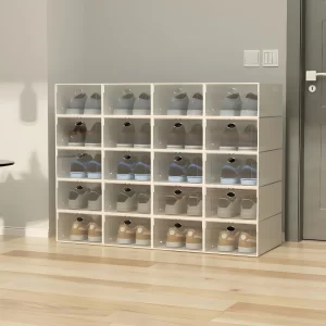 Foldable Shoe Box – Space-Saving, Breathable Design