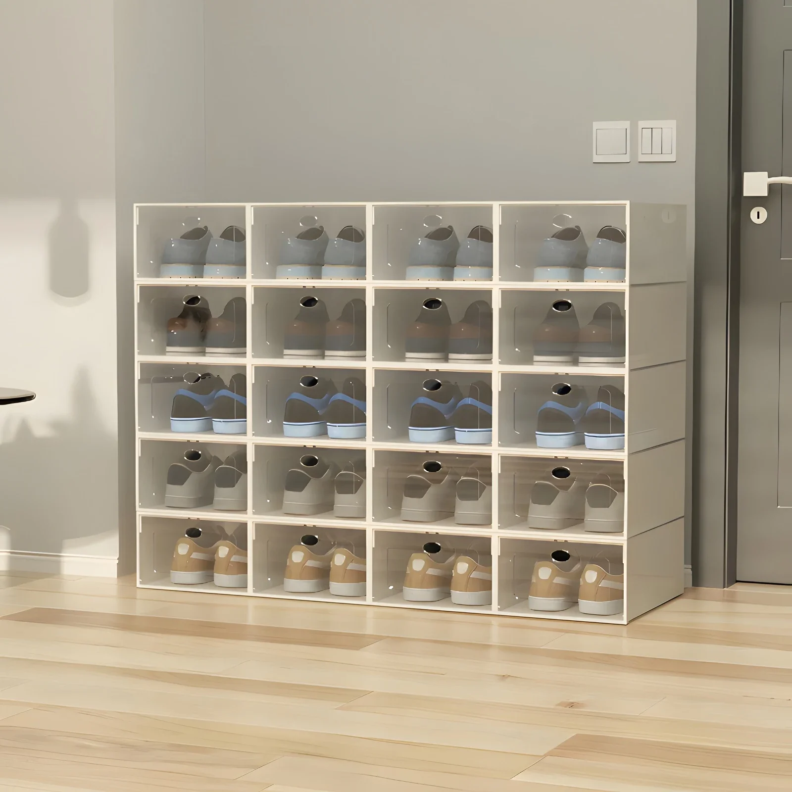 Foldable Shoe Box – Space-Saving, Breathable Design