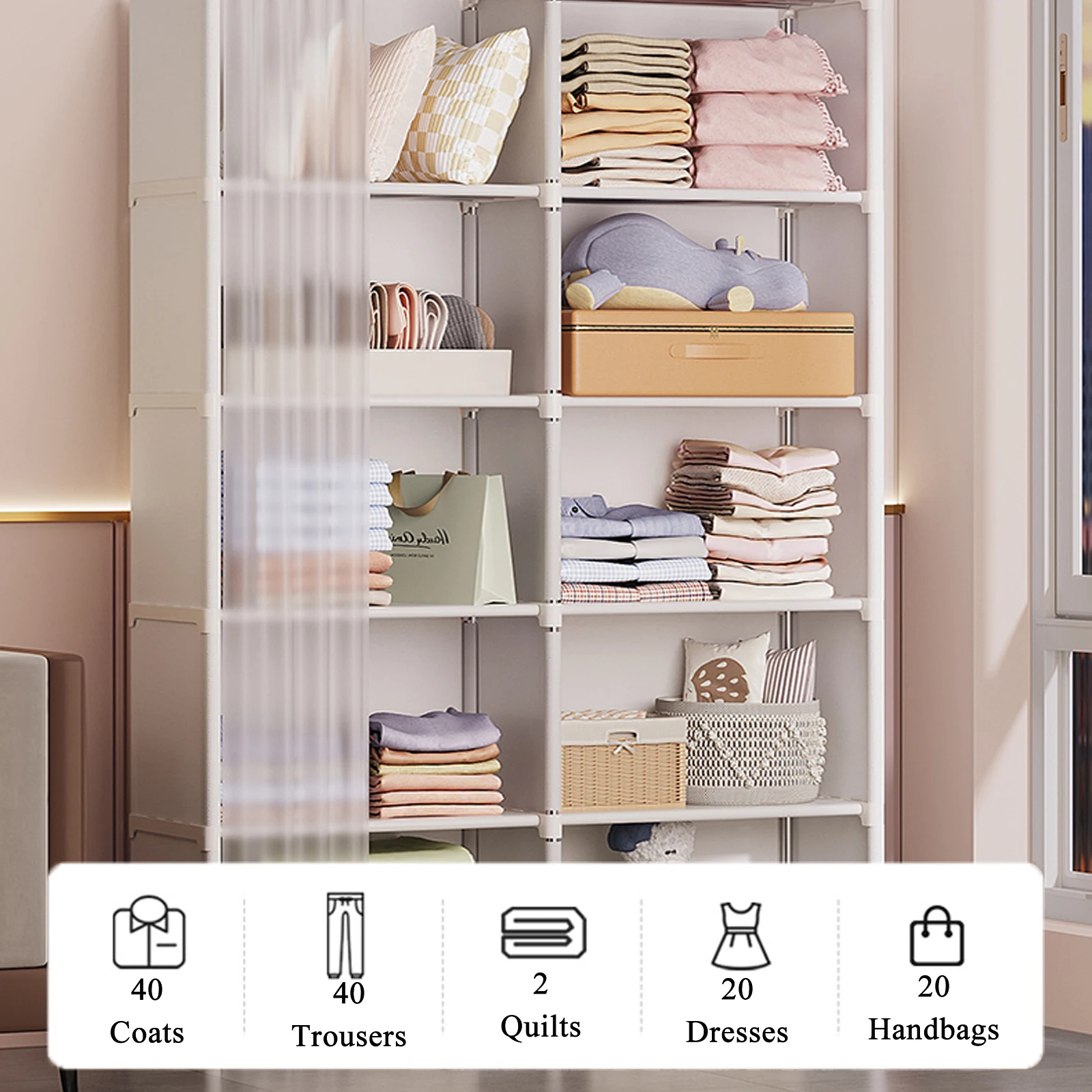 6-Layer Dustproof Wardrobe – High-Capacity Organizer - Image 5