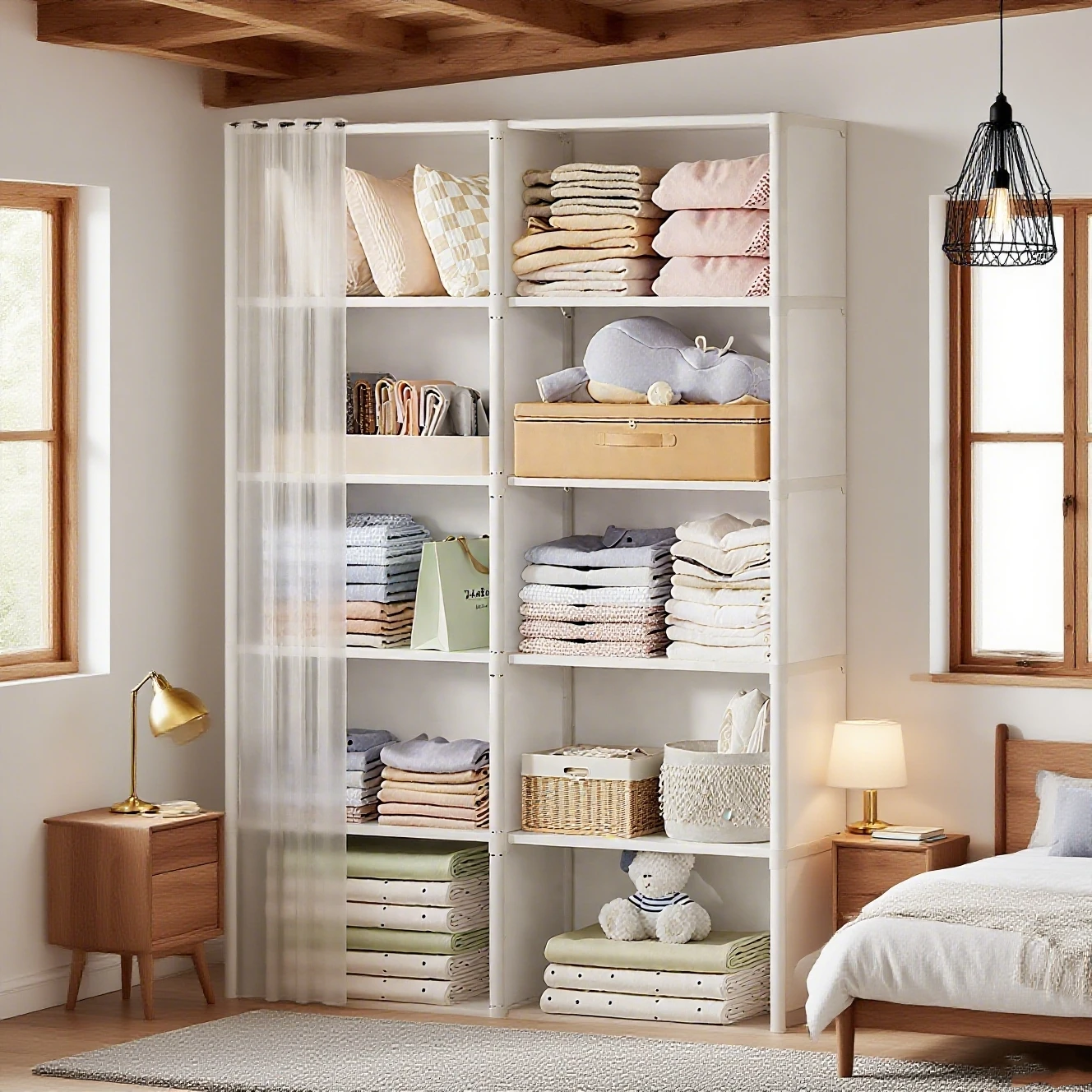 6-Layer Dustproof Wardrobe – High-Capacity Organizer